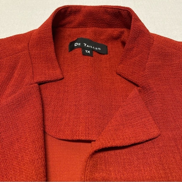DE TAILLE | Burnt Orange Blazer Jacket- Size 1X - NWT - Picture 6 of 16